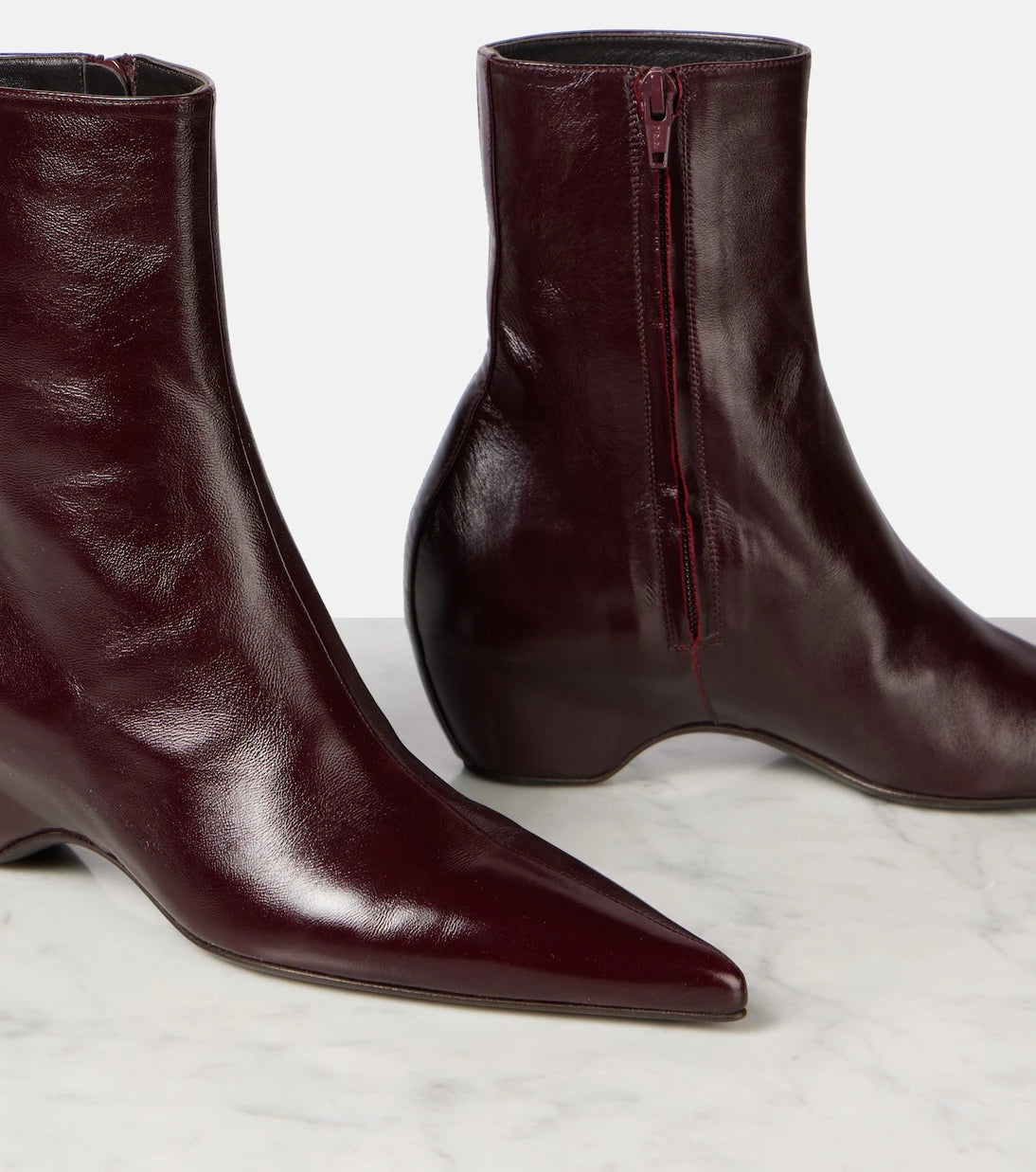 Khaite - Sybil 40 leather ankle boots