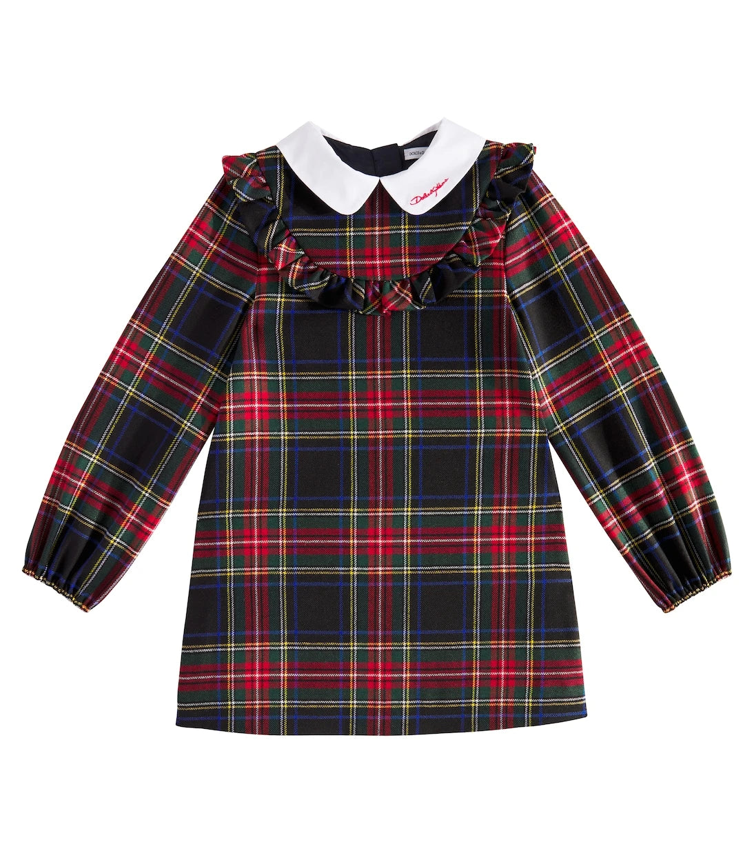 Dolce&Gabbana Kids - Plaid wool-blend dress