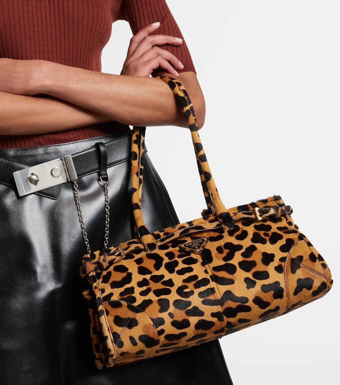 Prada - Prada Bonnie Medium calf hair shoulder bag