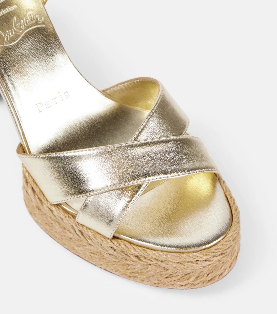 Christian Louboutin - Calakala 85 metallic leather platform sandals