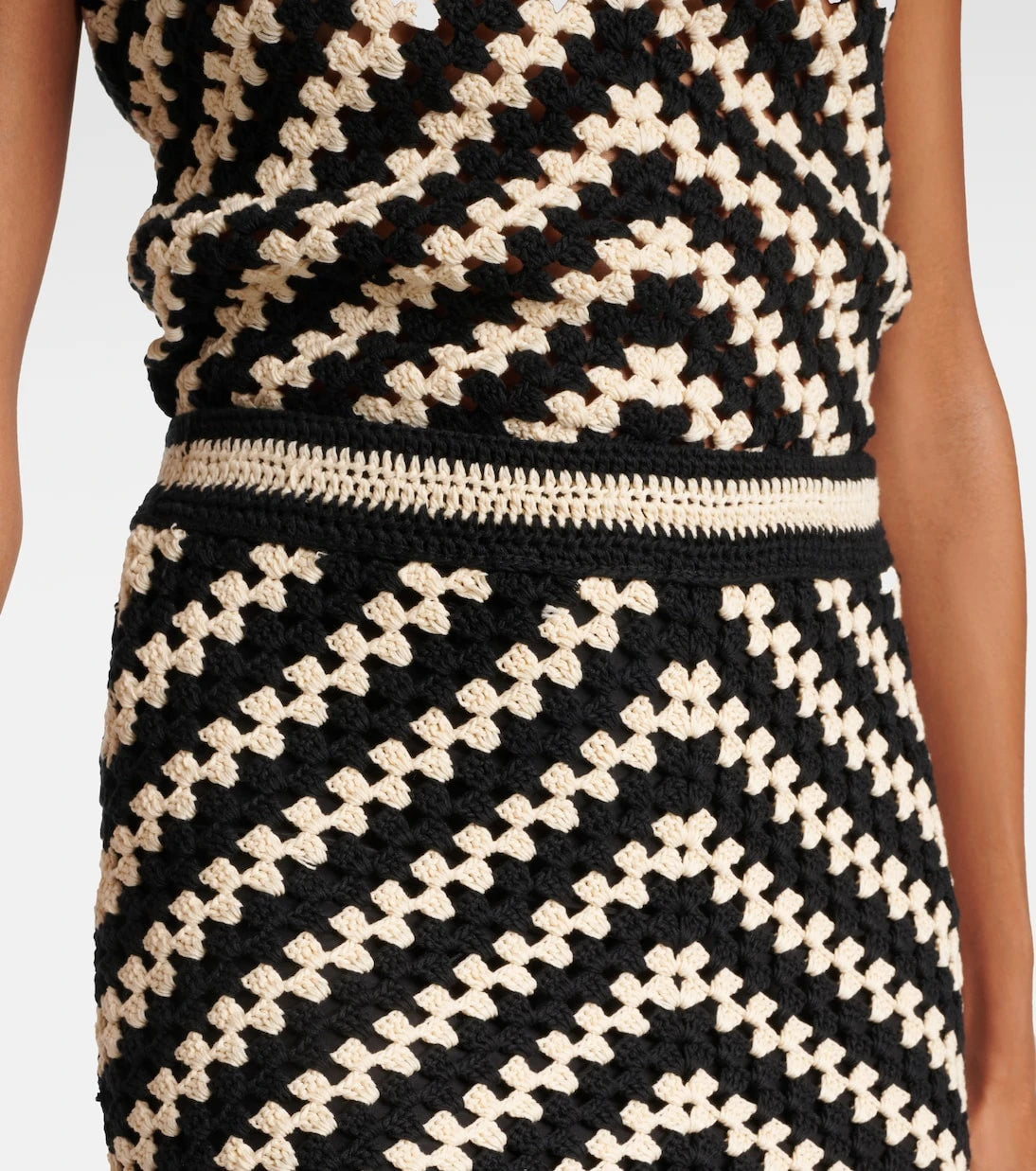 Zimmermann - Halliday crochet cotton midi skirt