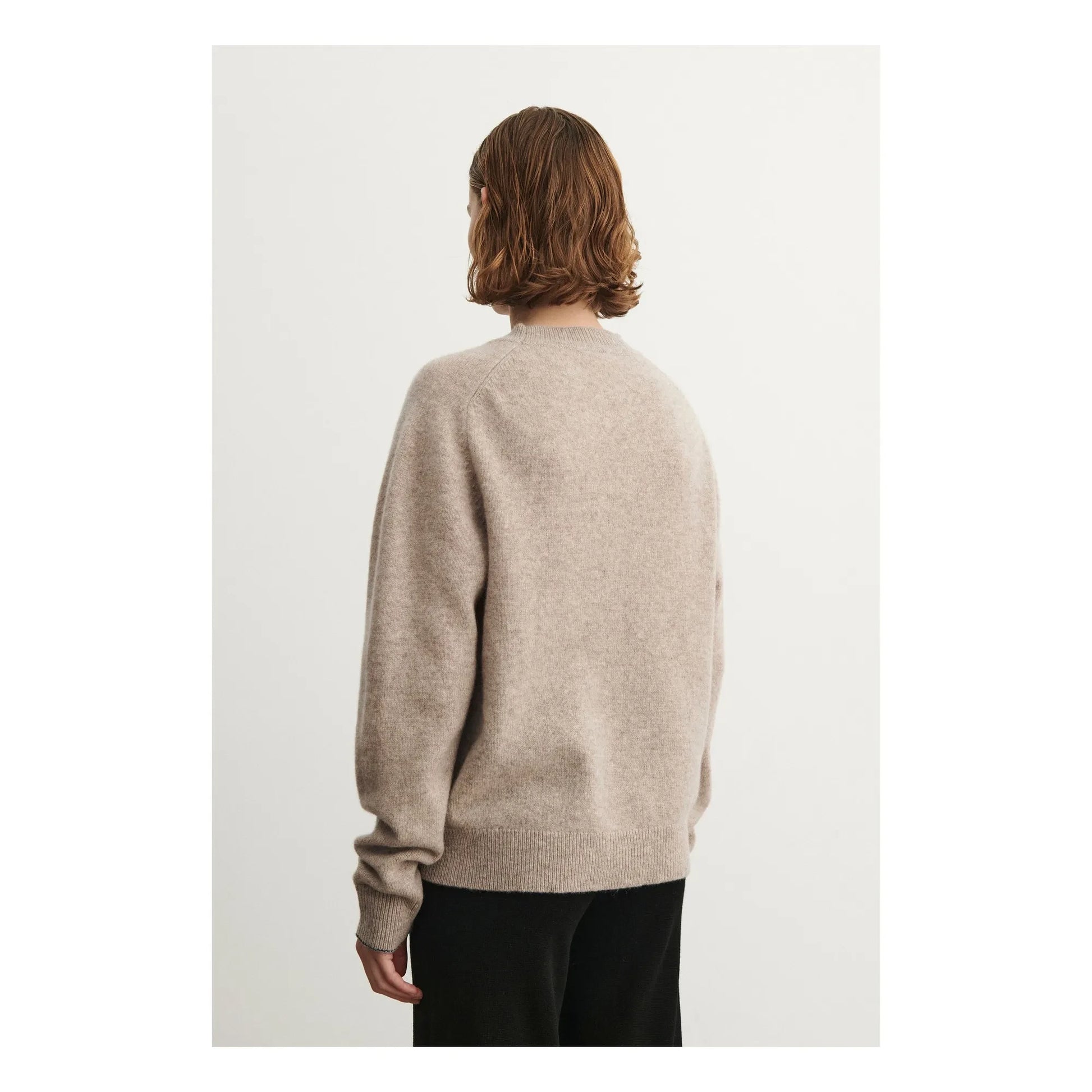 FUB - Wool Round Neck Sweater - Women's Collection | Beige