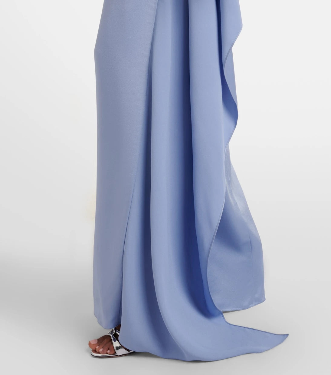 Erdem - Embellished caped satin cady gown