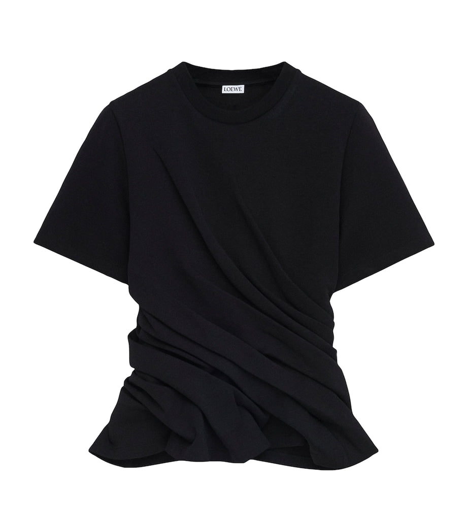LOEWE Black Twist-Detail T-Shirt