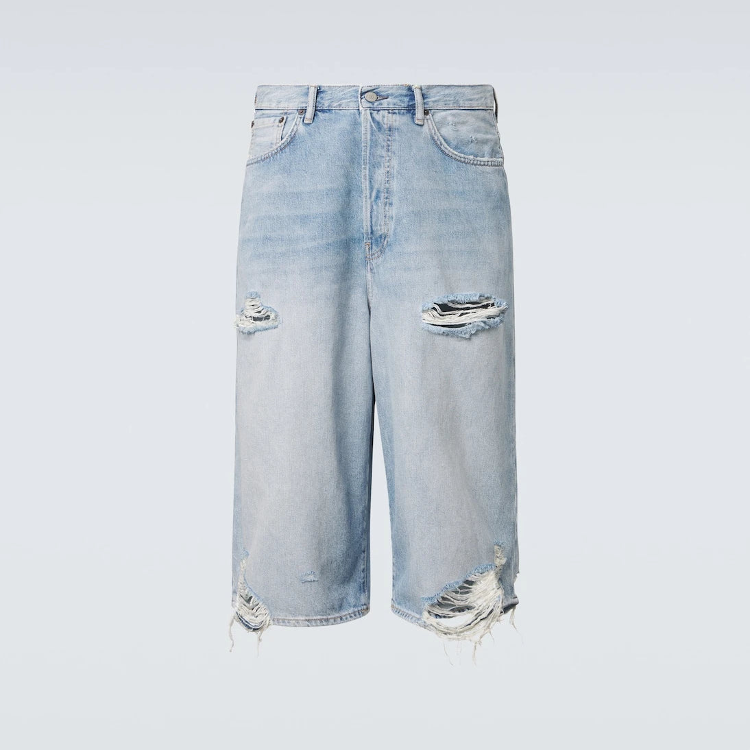 Acne Studios - Distressed denim Bermuda shorts