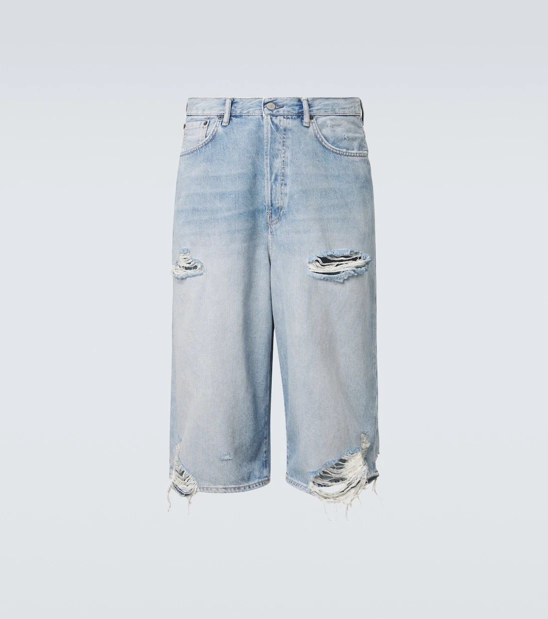 Acne Studios - Distressed denim Bermuda shorts