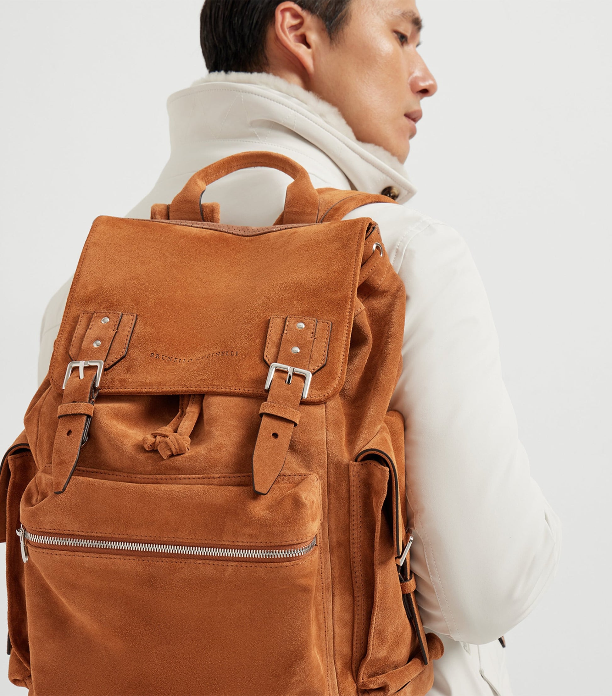 Brunello Cucinelli Suede City Backpack