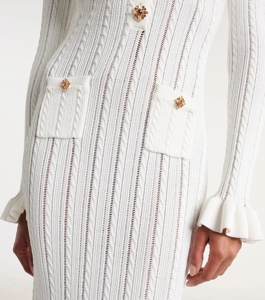 Self-Portrait - January embellished midi dress