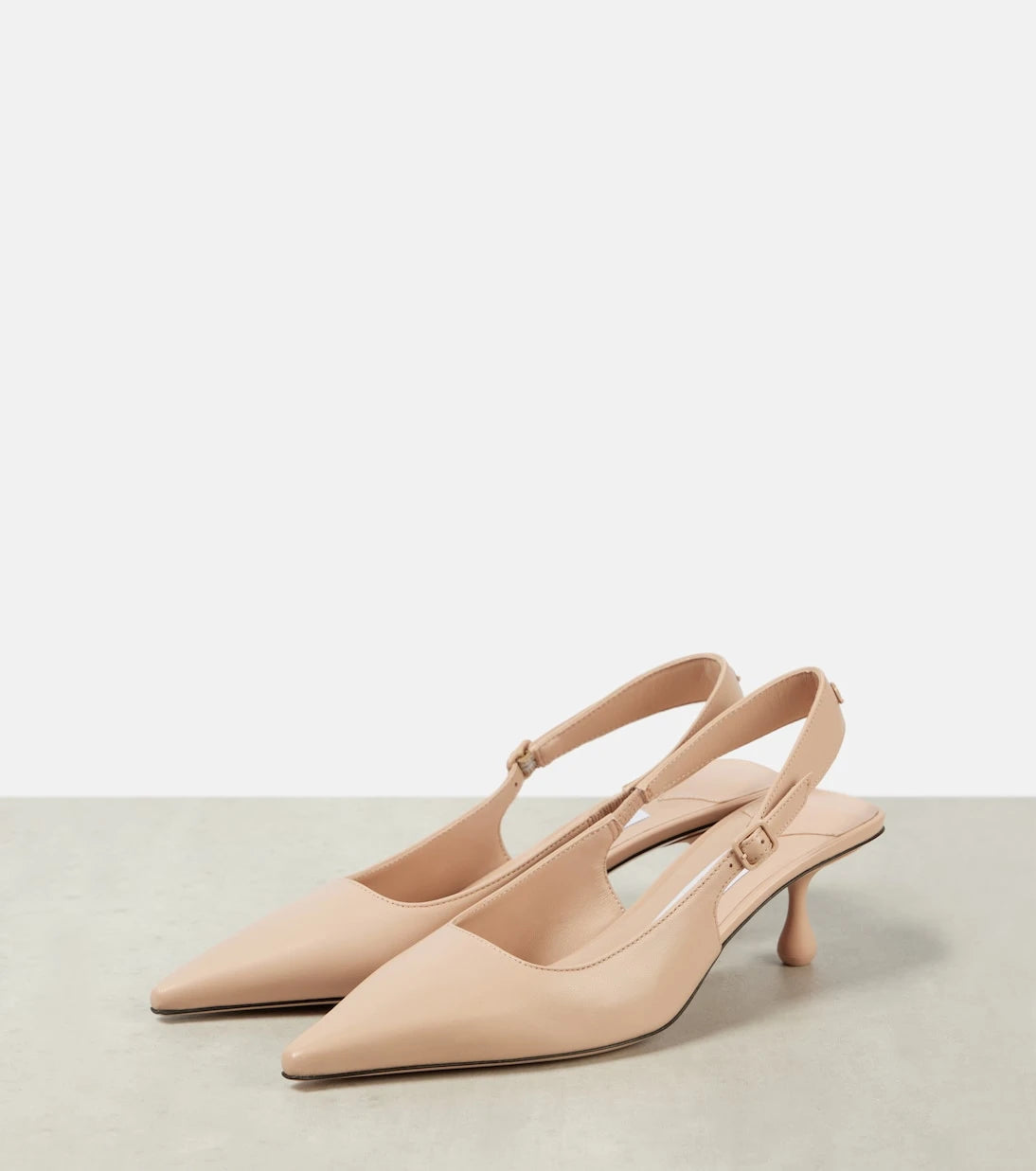Jimmy Choo - Amel 50 leather slingback pumps
