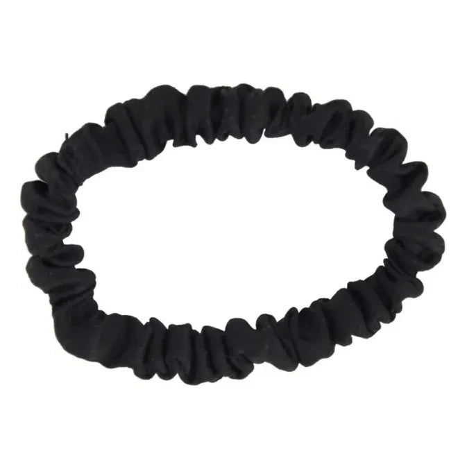 Bachca - Silk scrunchies - set of 2 | Black
