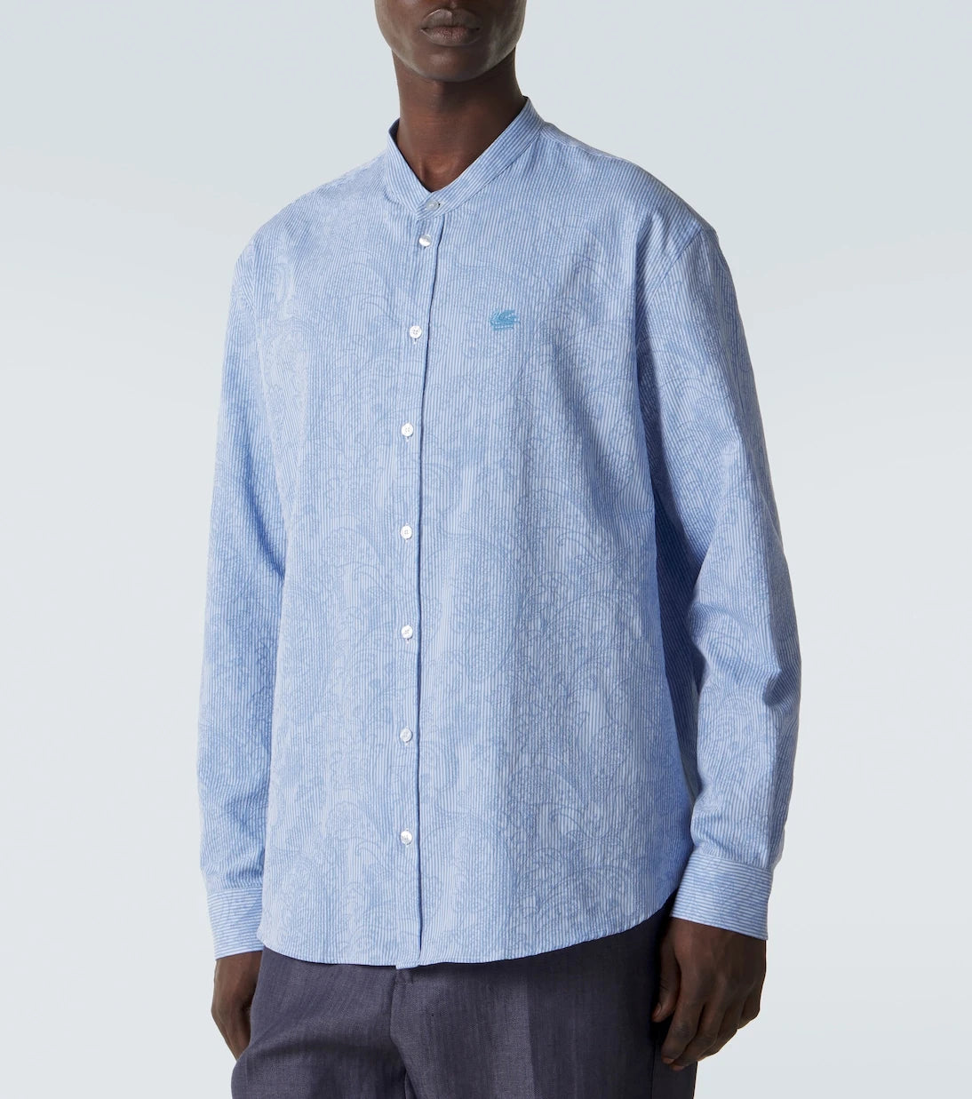 Etro - قميص قطني مخطط غورو