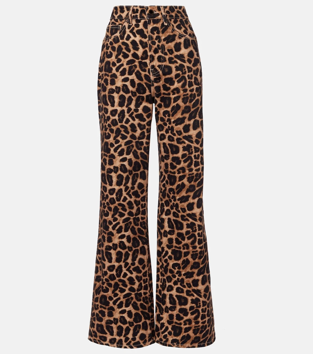 Veronica Beard - Leopard-print high-rise wide-leg pants