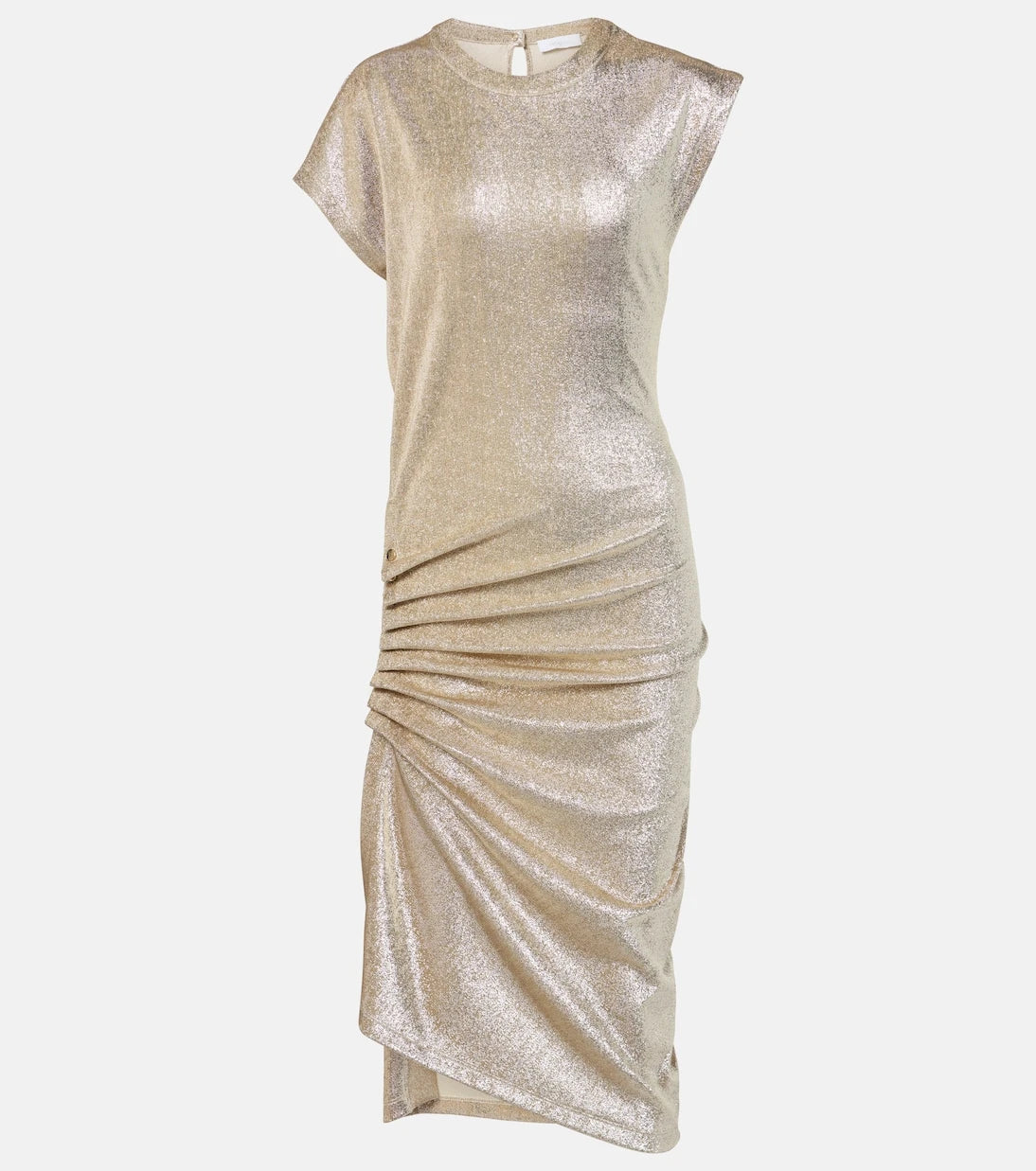 Rabanne - Asymmetric draped midi dress