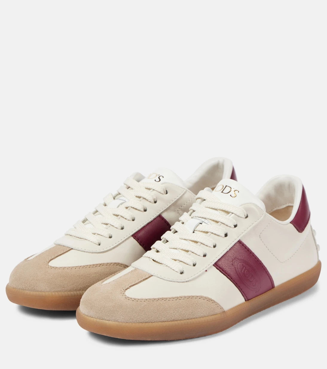 Tod's - حذاء سنيكرز تودز تابز من الجلد بلمسات شمواه