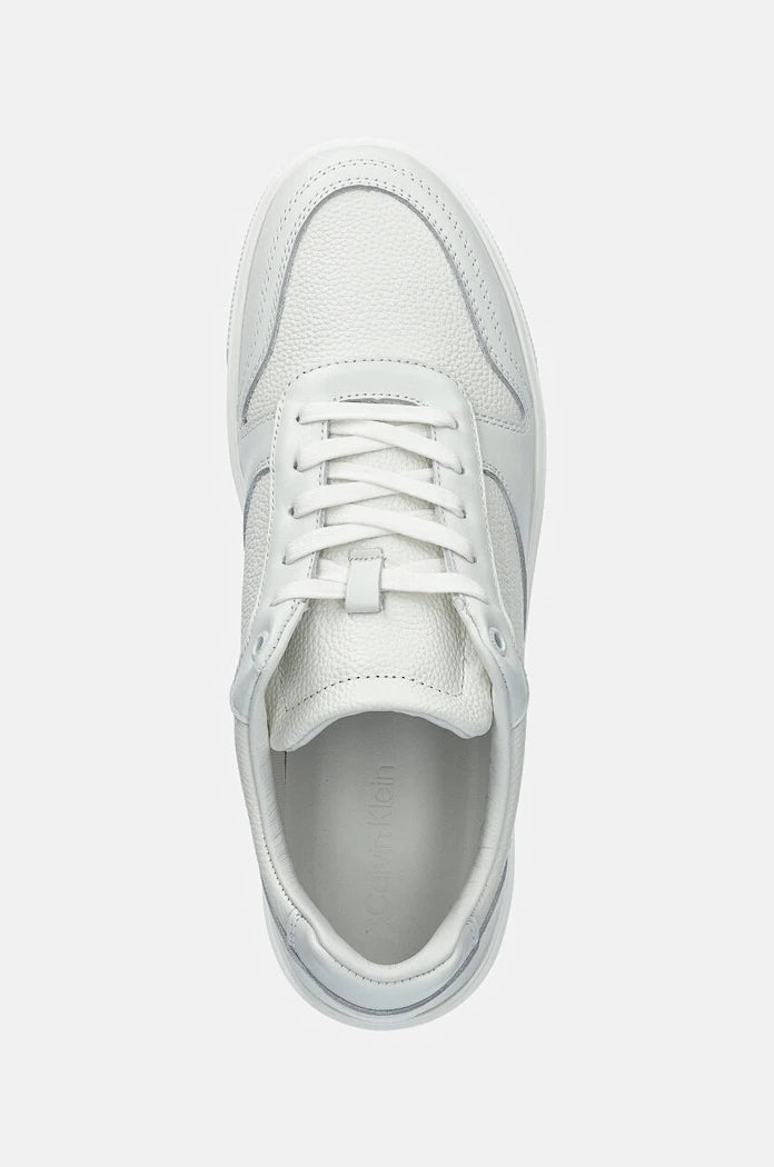 Кожени маратонки Calvin Klein LOW TOP LACE UP BSKT LTH