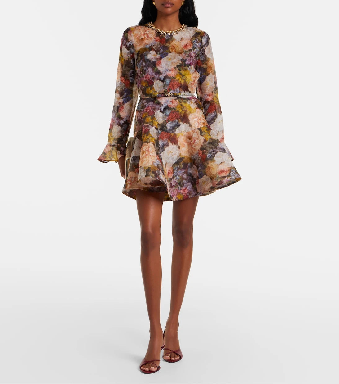 Zimmermann - Alchemy peplum linen and silk minidress