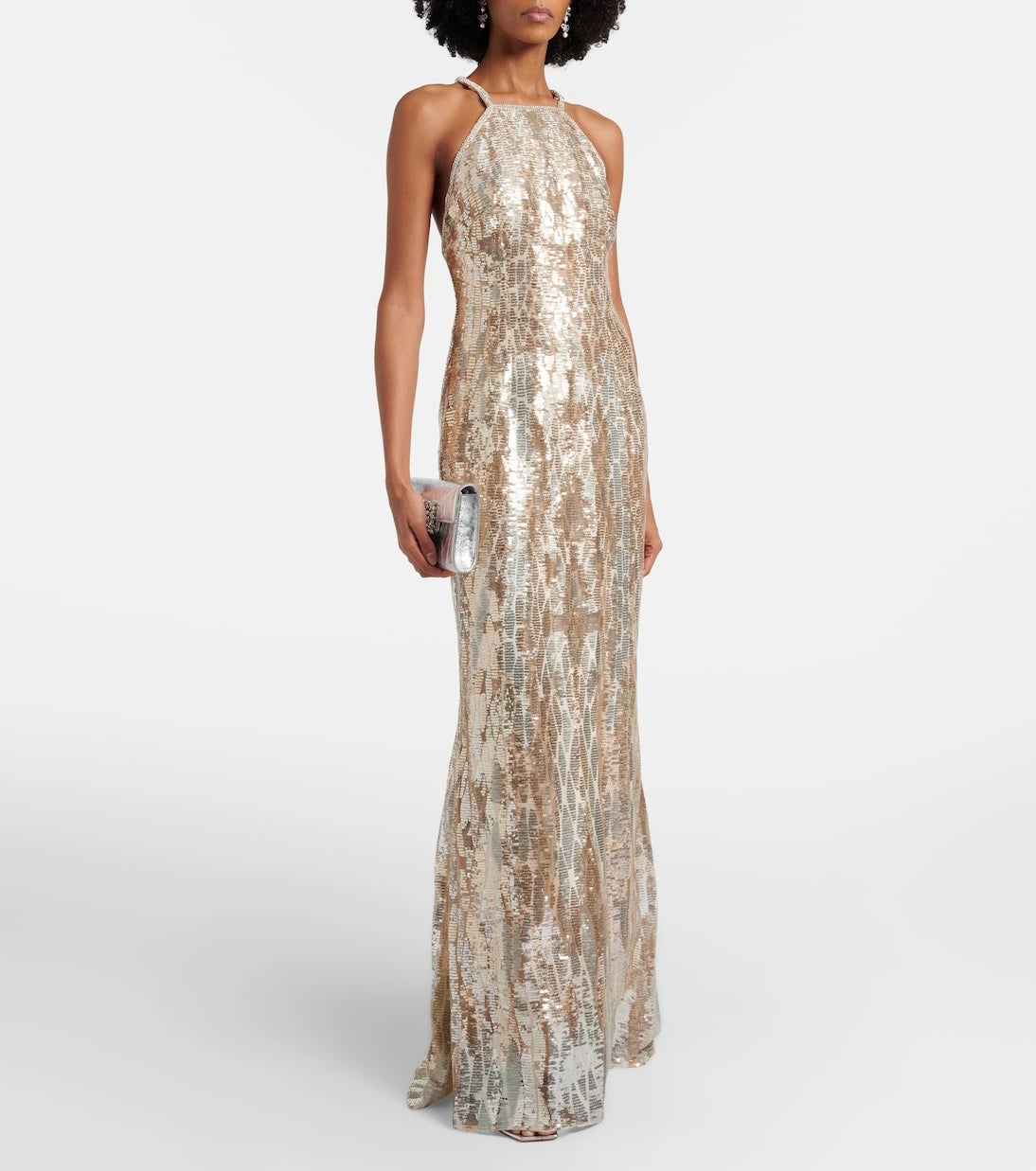 Elie Saab - Sequined silk-blend gown