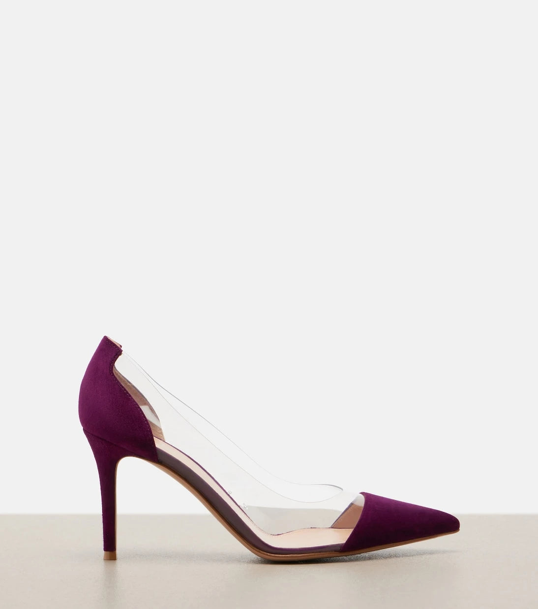 Gianvito Rossi - Plexi suede and TPU pumps