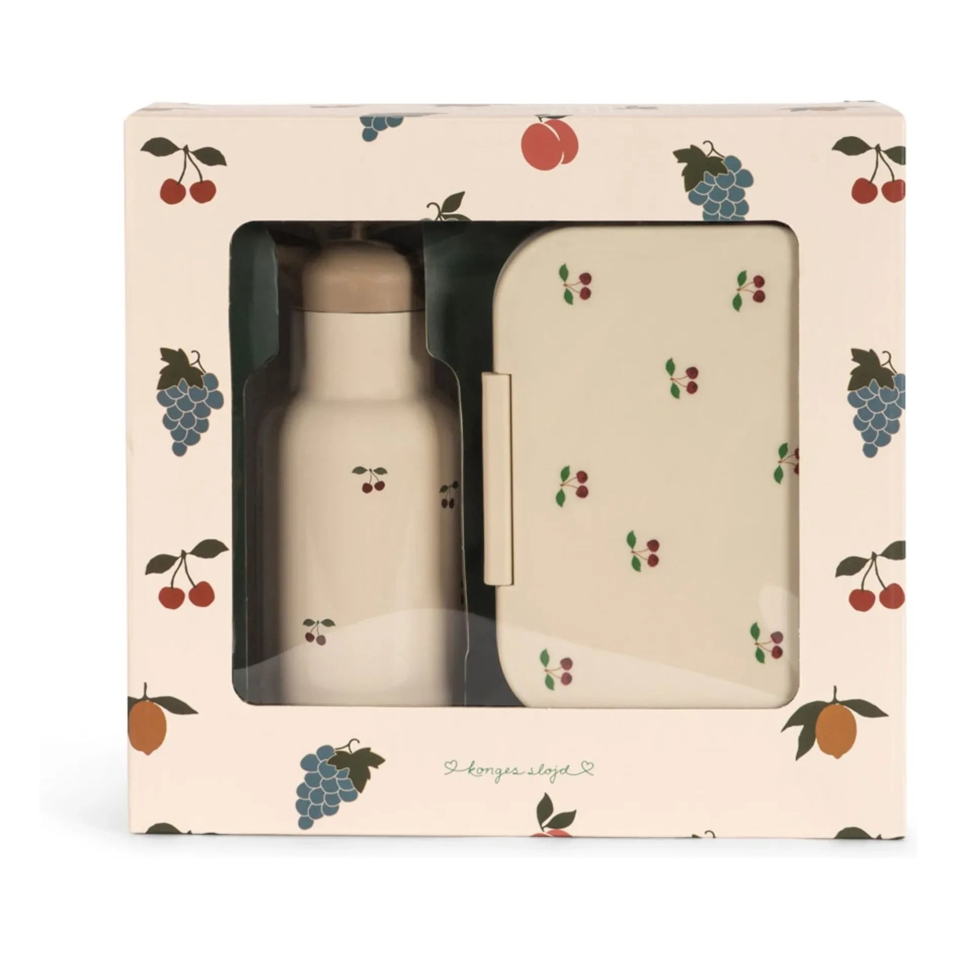 Konges Sløjd - Cherry lunch-box and flask set | Pink