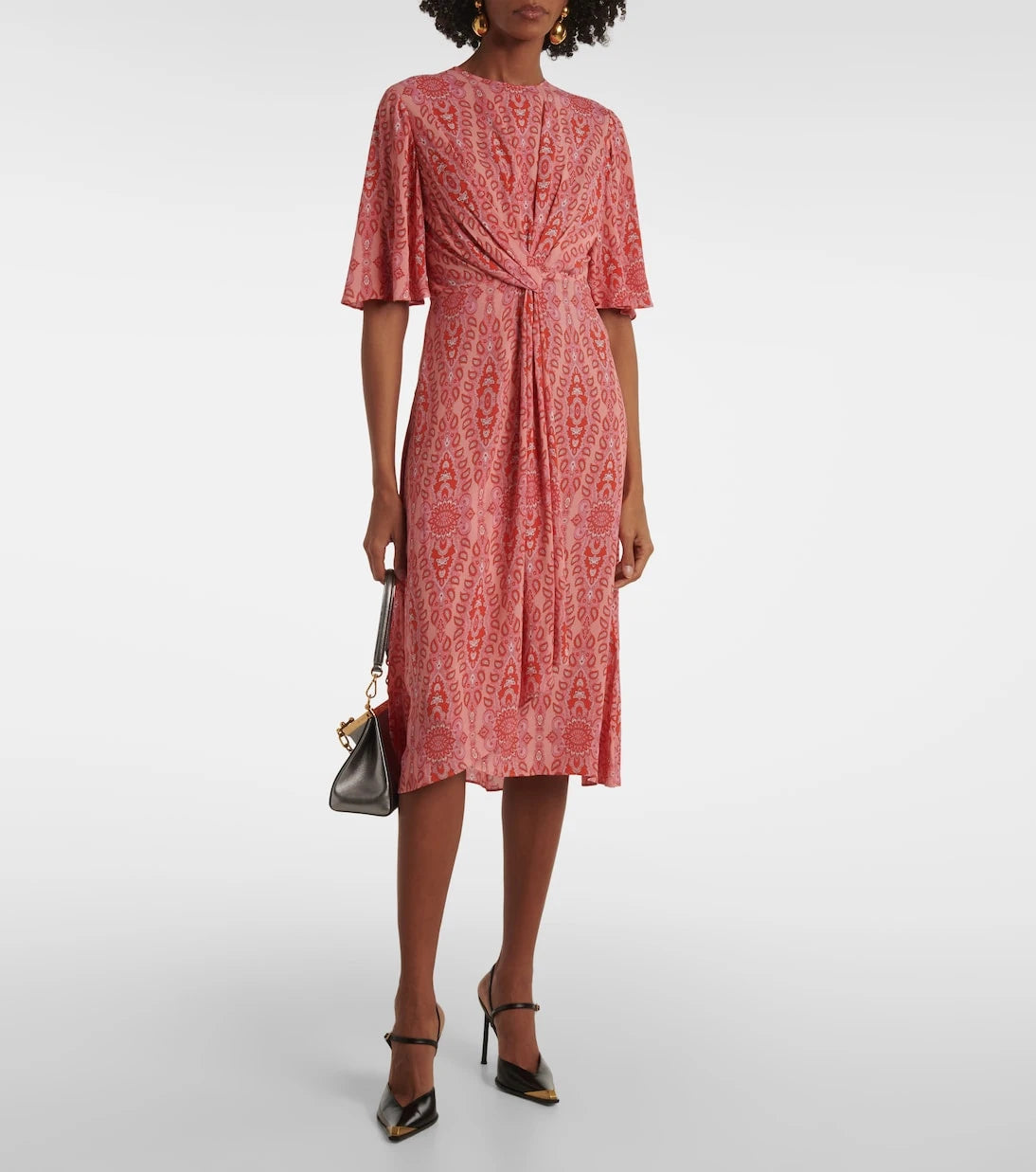 Etro - Printed gathered midi dress