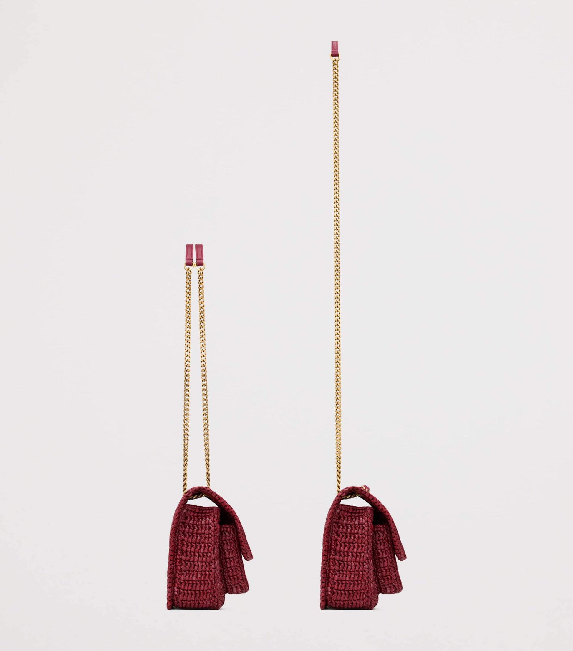 Saint Laurent Pink Mini Raffia Niki Shoulder Bag