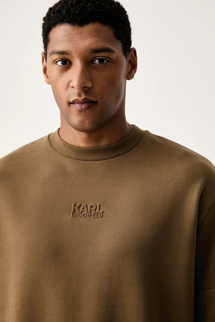 Karl Lagerfeld pamuklu erkek oversize sweatshirt
