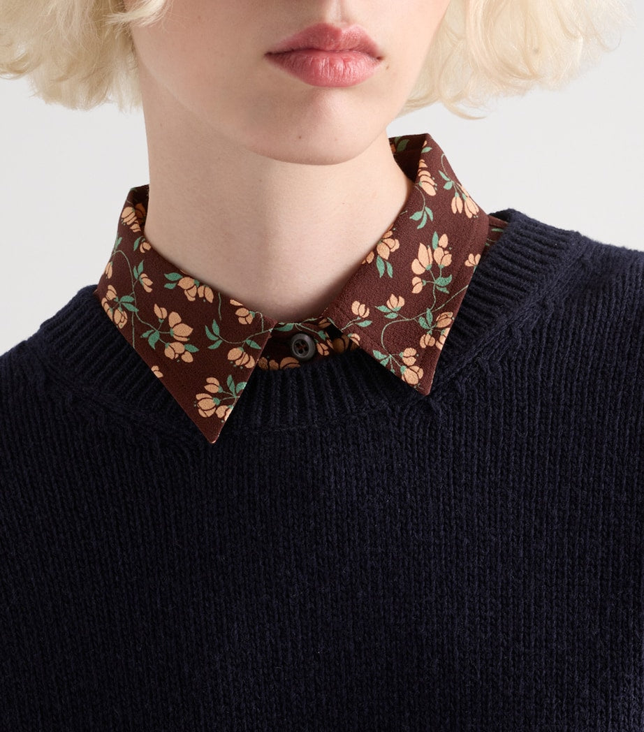 Prada Blue Wool-Cashmere Sweatshirt