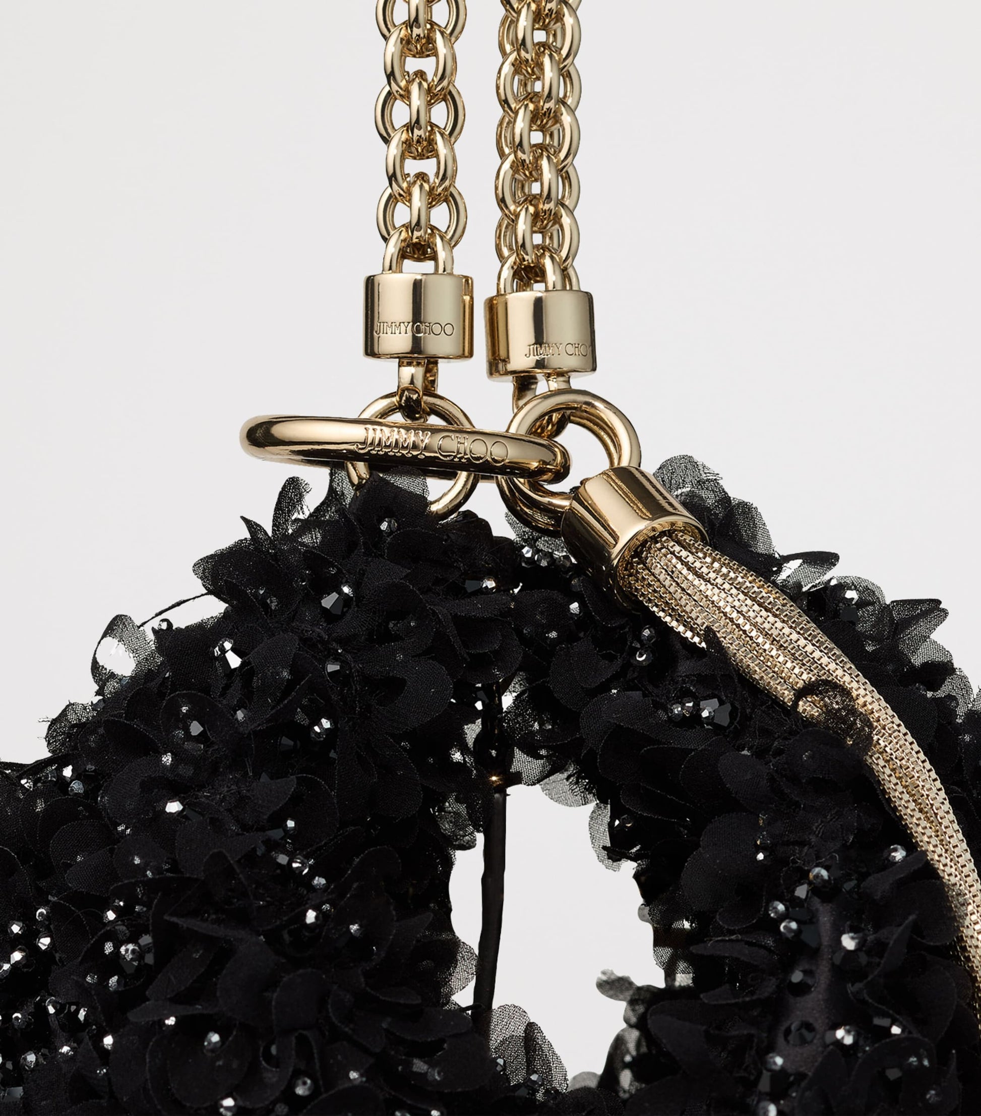 Jimmy Choo Callie Crystal-Embellished Satin Clutch Bag