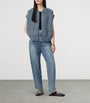Wool-Blend Open-Front Elias Gilet SLATE BLUE