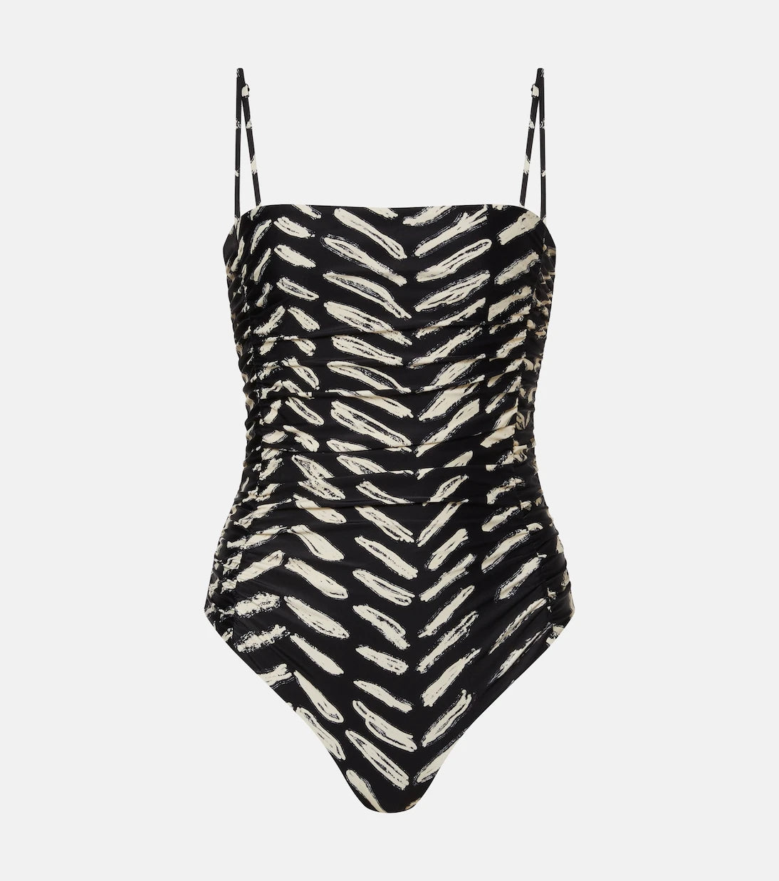 Johanna Ortiz - Printed ruched swimsuit