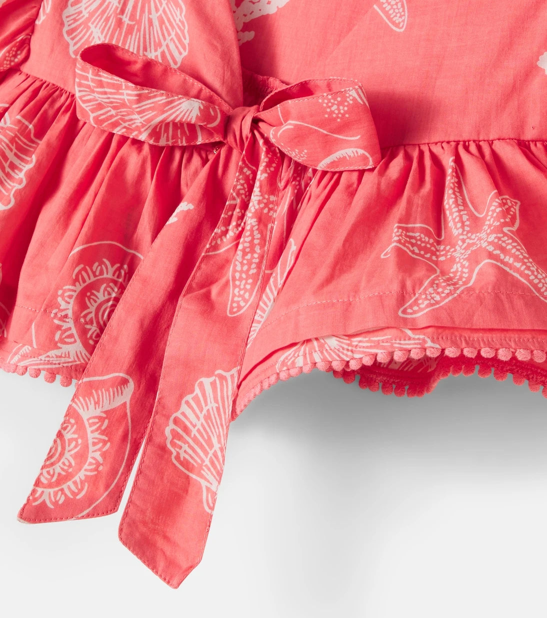 Poupette St Barth Kids - Cycas printed ruffled cotton top