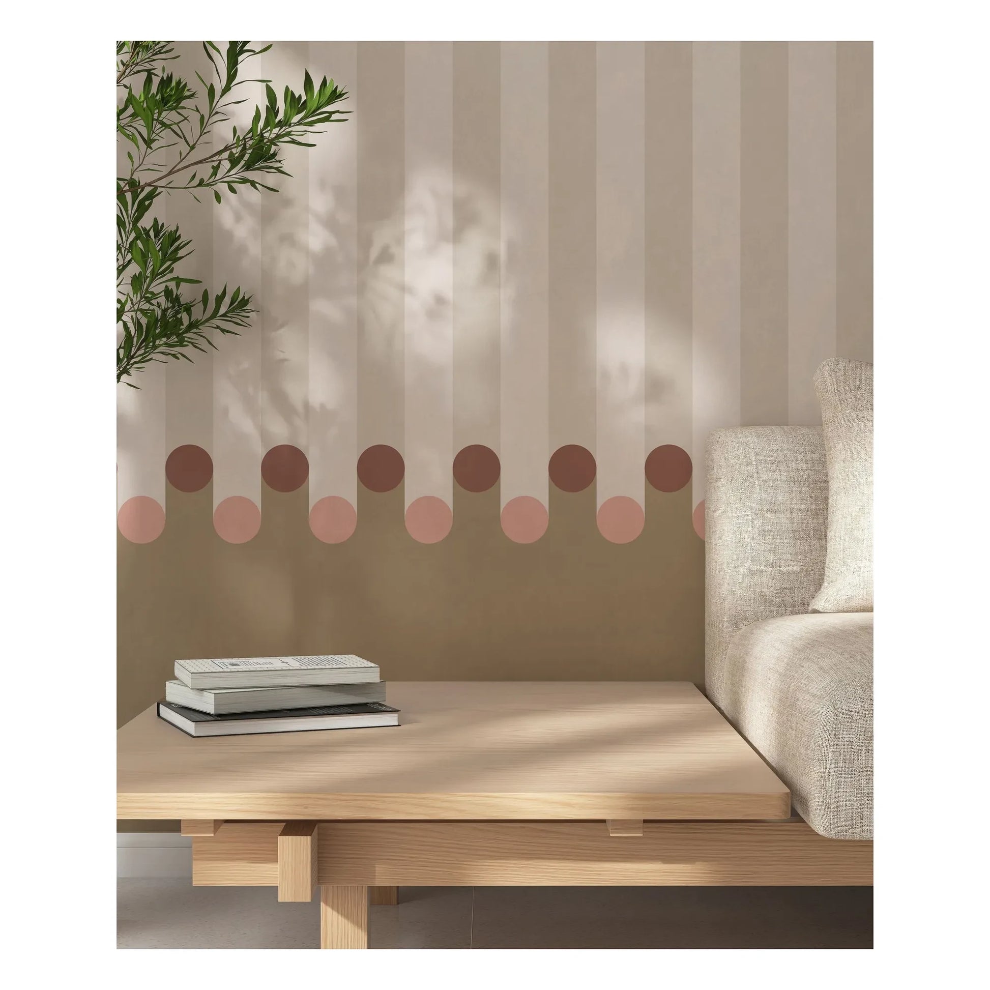 Edito - Dott wallpaper - 2 lès | Beige