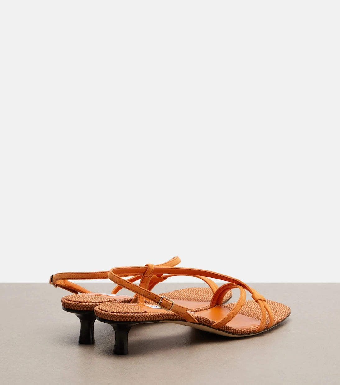 Jimmy Choo - Farris raffia-trimmed leather sandals
