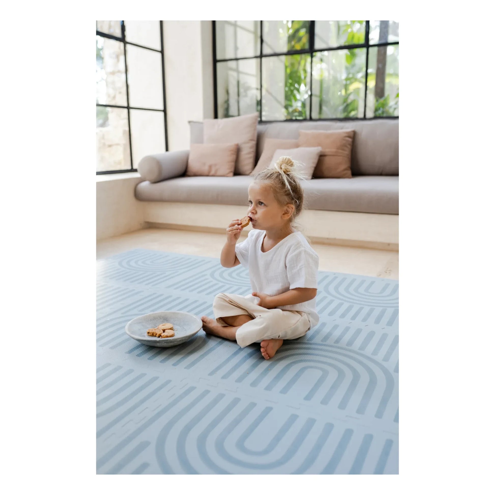 Toddlekind - Linear modular playmat | Grey blue