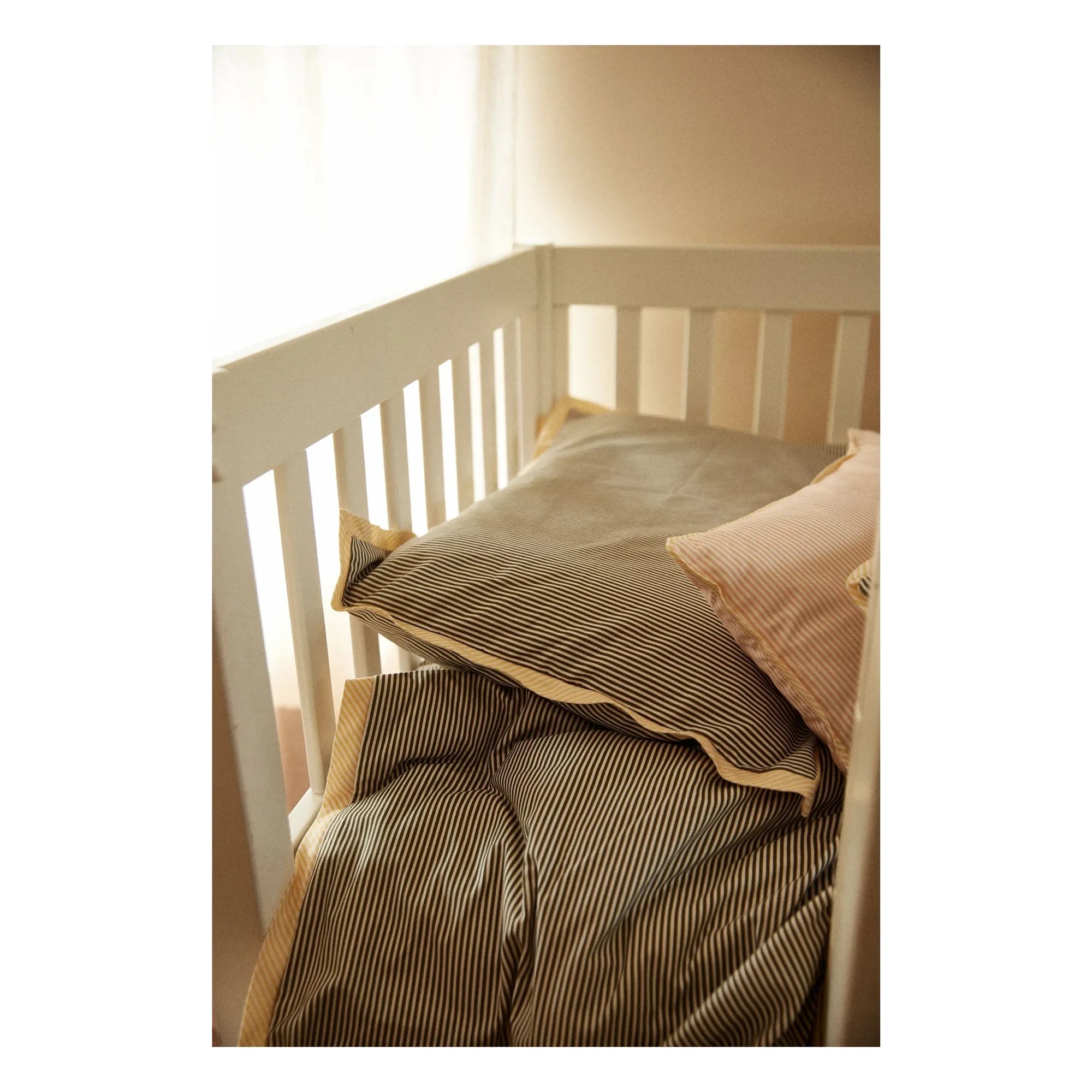 Gabrielle Paris - Taormina striped cushion cover | Khaki