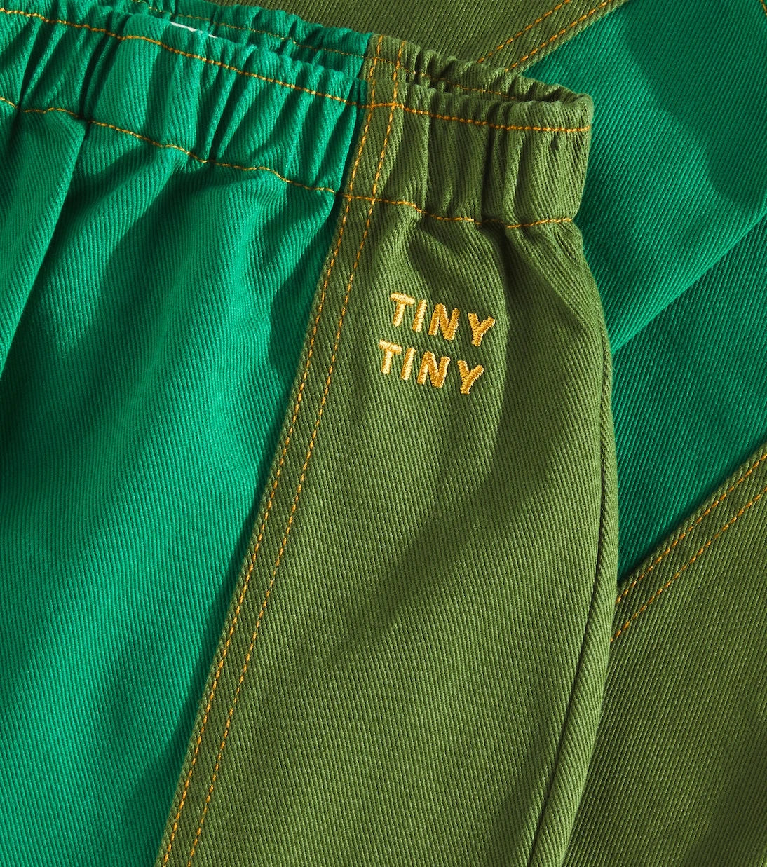 Tinycottons - بنطال واسع الساقين من القطن بتصميم كتل الألوان