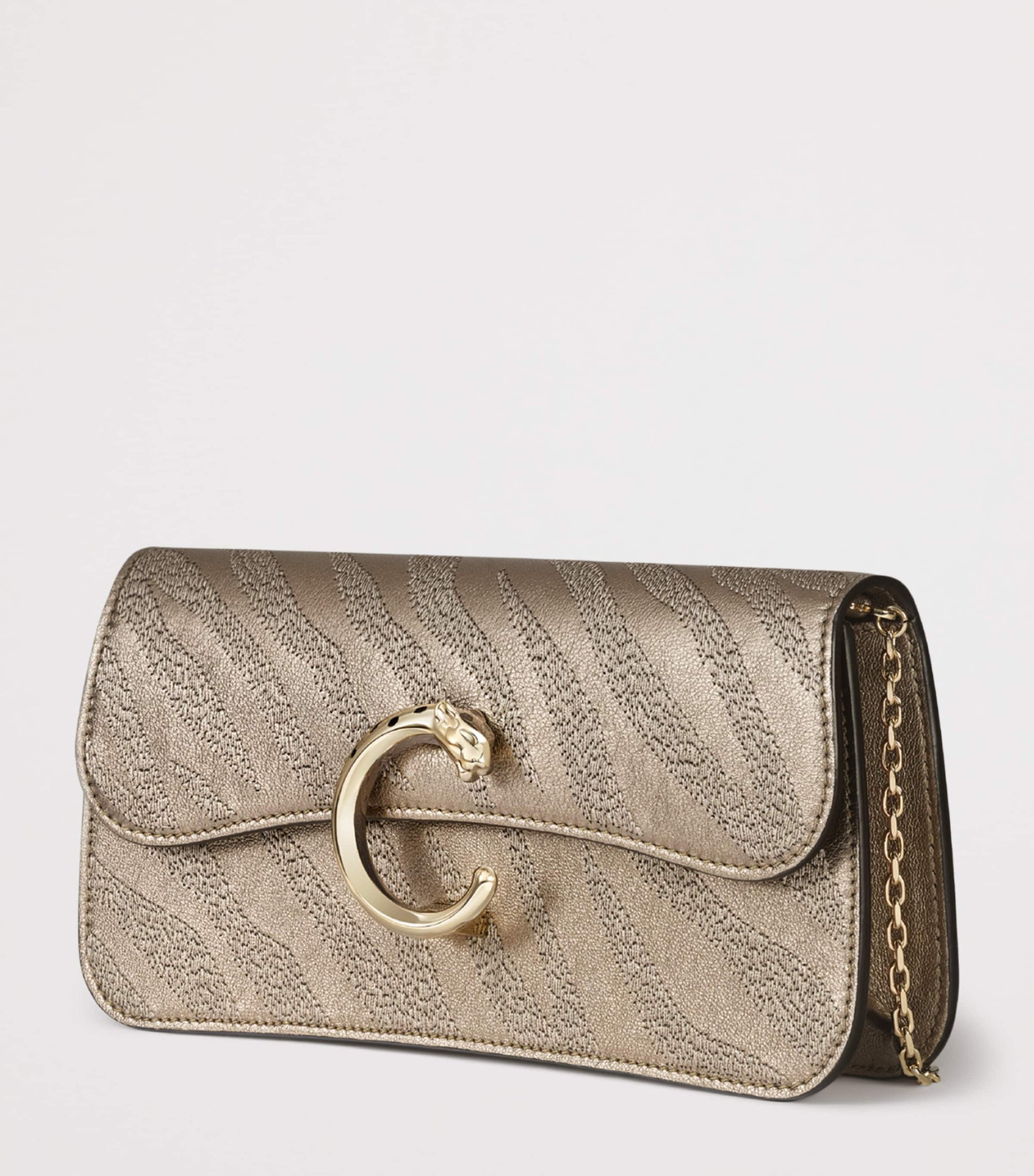 Gold Mini Lambskin Panthère de Cartier Shoulder Bag