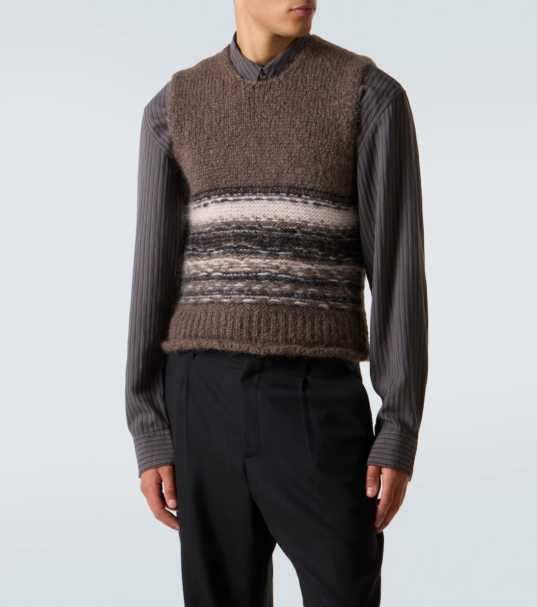 Our Legacy - Pleaser striped wool and mohair sweater vest