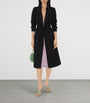 Burberry Black Gabardine Long Kensington Heritage Trench Coat