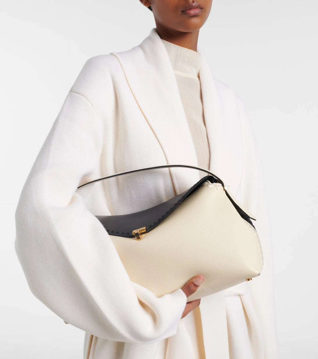 Toteme - T-Lock embroidered leather tote bag
