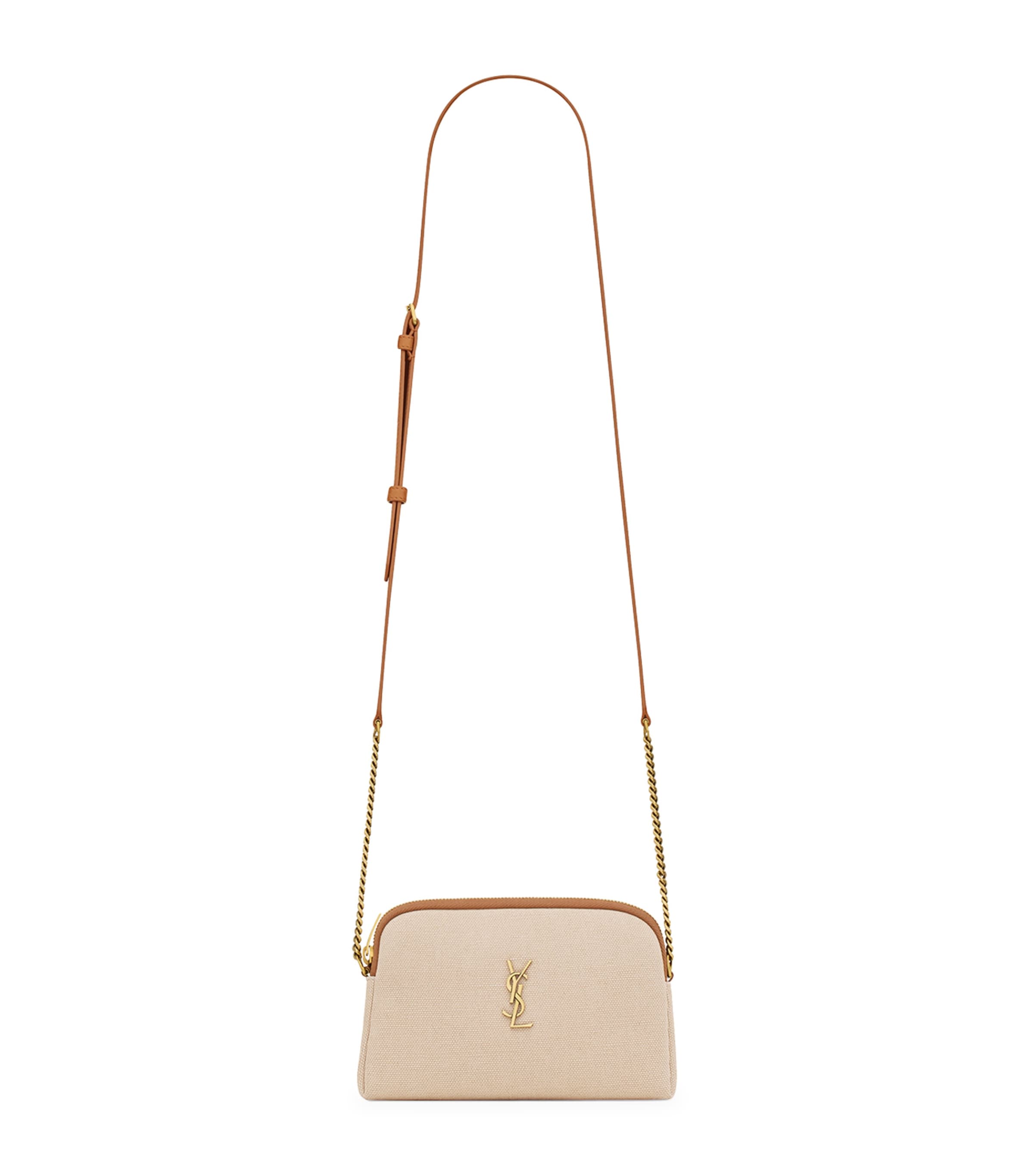 Saint Laurent Nude Mini Woven Gaby Cross-Body Bag