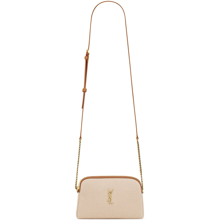 Saint Laurent Nude Mini Woven Gaby Cross-Body Bag