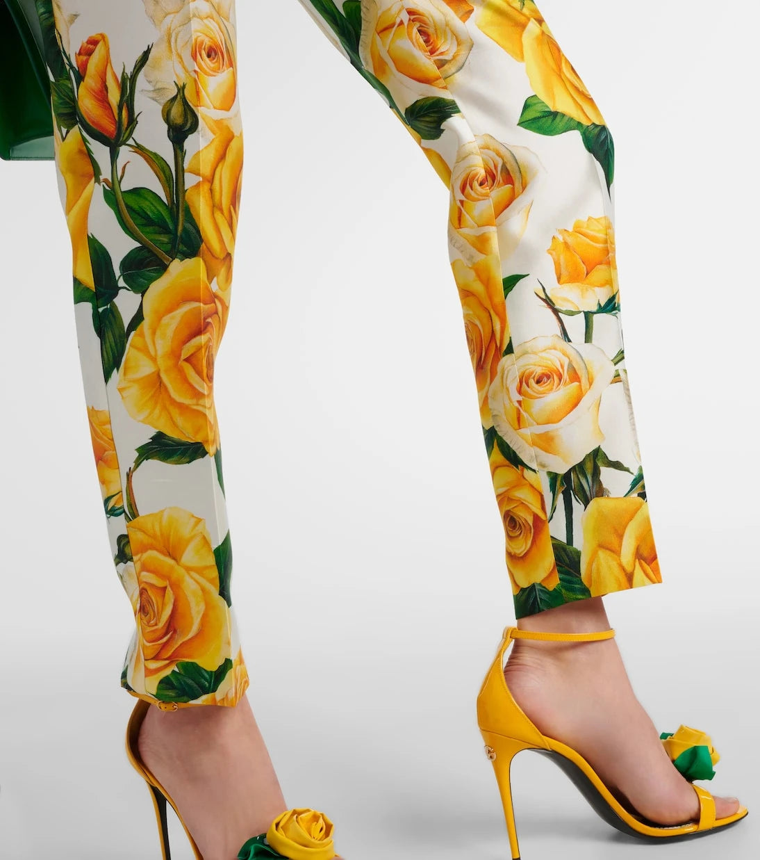 Dolce&Gabbana - Floral high-rise silk-blend straight pants