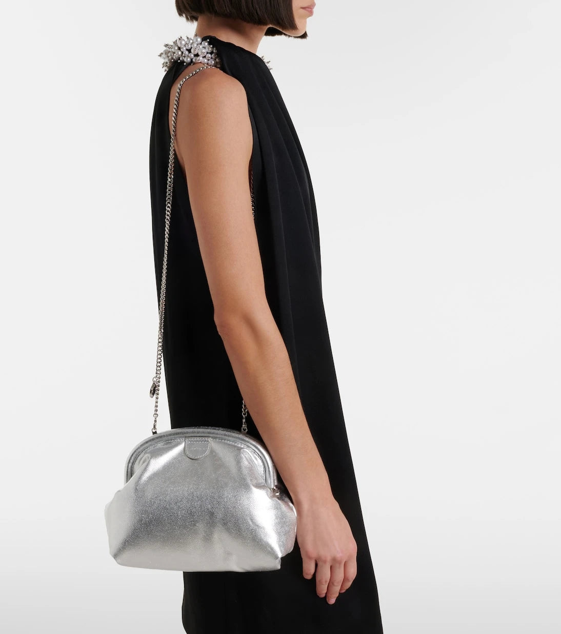 Stella McCartney - Falabella padded metallic clutch