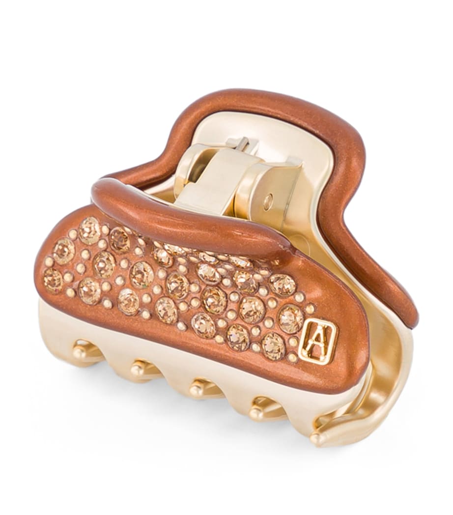 Alexandre de Paris Gold-Plated Crystal-Embellished Claw Hair Clip