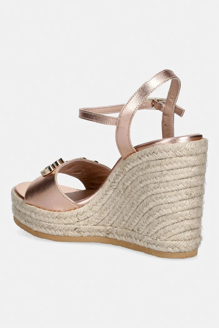 Love Moschino kadın eğimli platform sandalet ayakkabı