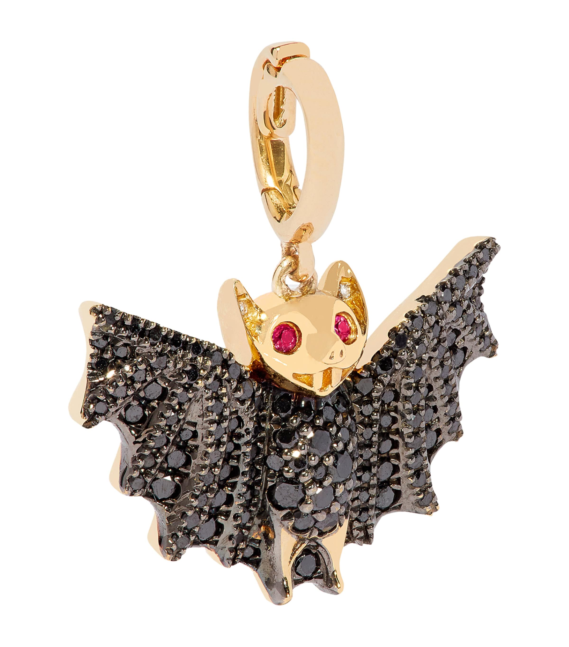 Yellow Gold, Diamond and Ruby Mythology Bat Charm