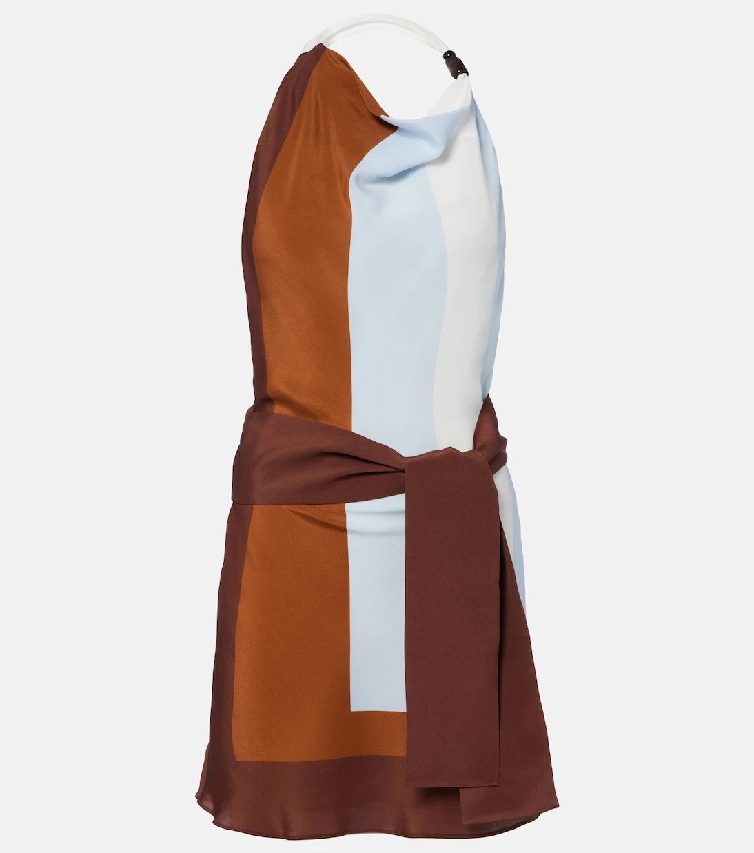 SIR - Striped halterneck silk minidress