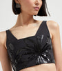 Brunello Cucinelli Black Embellished Crop Top