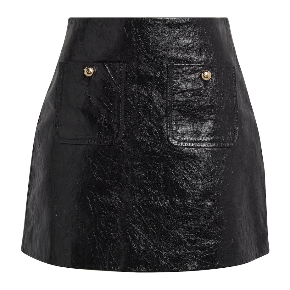 Black Leather Mini Skirt